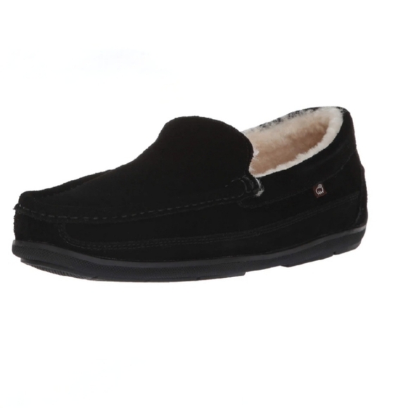 New $60 LAMO LEWIS Real Australia SHEEPSKIN WOOL SUEDE Slippers MEN 14 NIB NWT - Picture 1 of 7